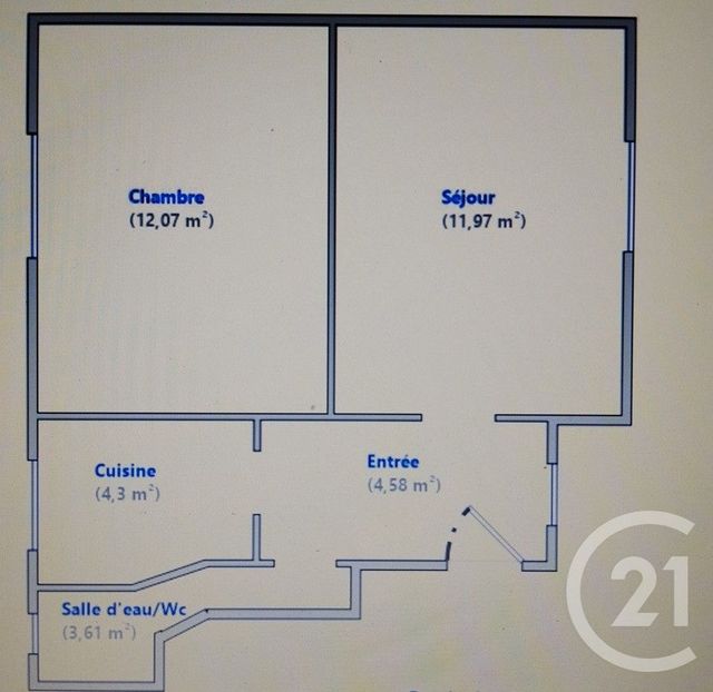 Appartement F2 à vendre - 2 pièces - 36,53 m2 - Clichy - 92 - ILE-DE-FRANCE