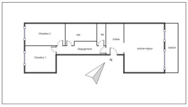 Appartement F3 &agrave; vendre - 3 pi&egrave;ces - 61,29 m2 - Clichy - 92 - ILE-DE-FRANCE