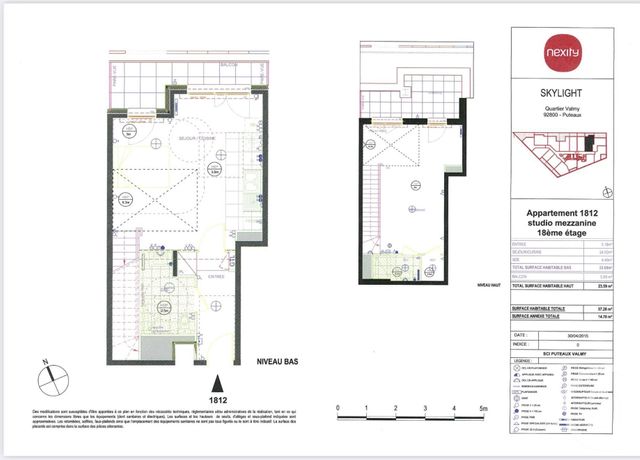 Appartement Loft à vendre - 2 pièces - 57,28 m2 - Puteaux - 92 - ILE-DE-FRANCE