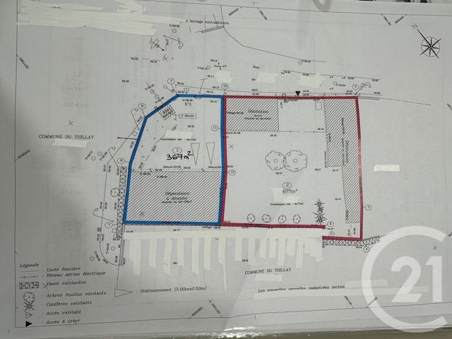 Terrain &agrave; vendre - 677 m2 - Le Thillay - 95 - ILE-DE-FRANCE