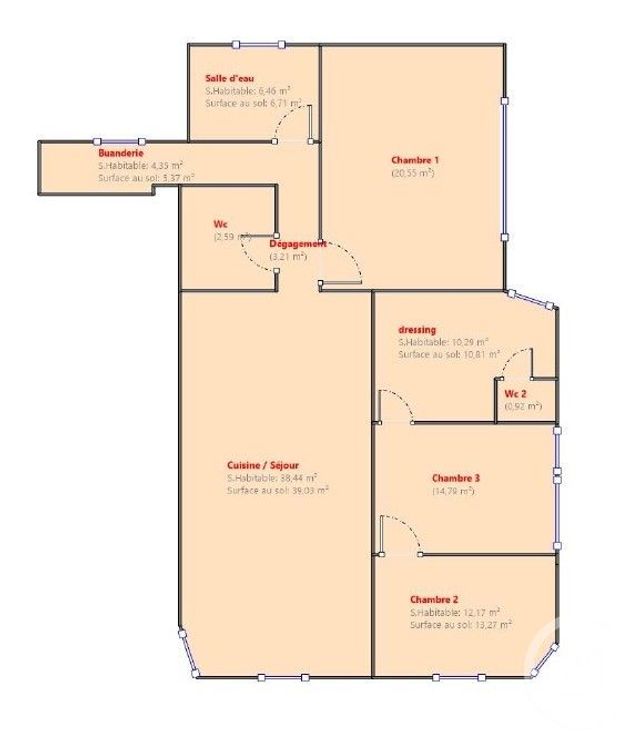 Appartement F4 &agrave; vendre - 4 pi&egrave;ces - 113,77 m2 - Cannes - 06 - PROVENCE-ALPES-COTE-D-AZUR