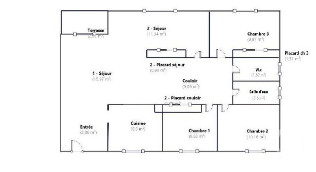 Appartement F5 &agrave; vendre - 5 pi&egrave;ces - 77,78 m2 - Cannes - 06 - PROVENCE-ALPES-COTE-D-AZUR
