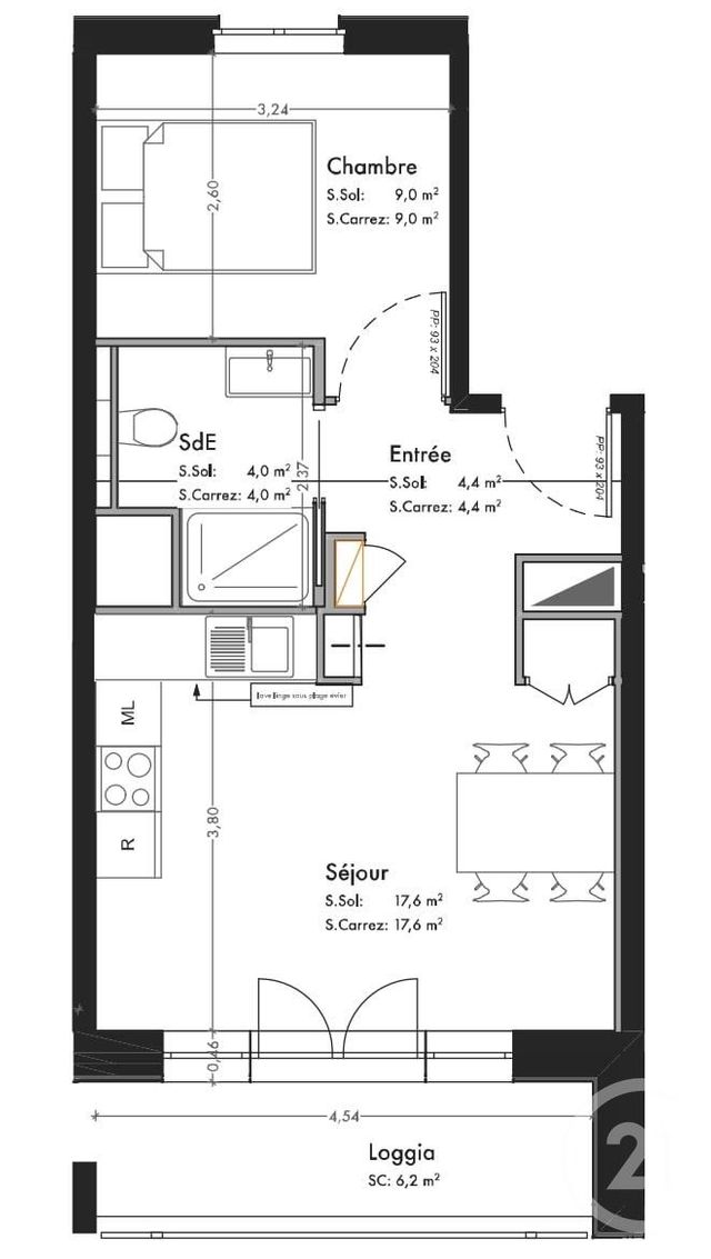 Appartement F2 à vendre - 2 pièces - 35,10 m2 - Chatel - 74 - RHONE-ALPES