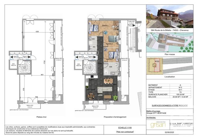 Appartement F4 à vendre - 4 pièces - 105,20 m2 - Chevenoz - 74 - RHONE-ALPES