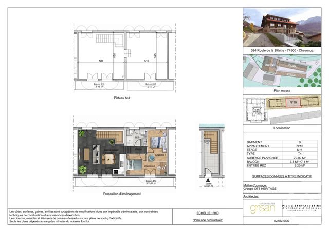 Appartement F4 à vendre - 4 pièces - 70 m2 - Chevenoz - 74 - RHONE-ALPES