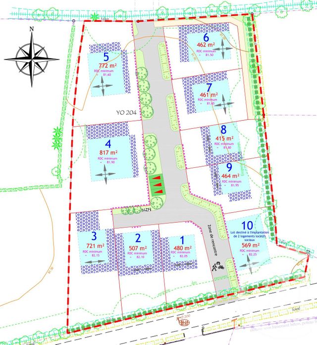 Terrain à vendre - 480 m2 - Peaule - 56 - BRETAGNE