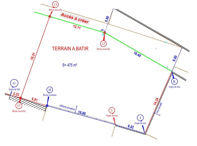 Terrain &agrave; vendre - 475 m2 - Muzillac - 56 - BRETAGNE