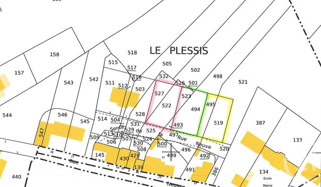Terrain &agrave; vendre - 375 m2 - Le Plessis Aux Bois - 77 - ILE-DE-FRANCE