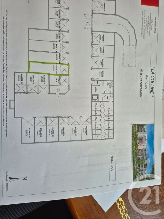 Parking à vendre - 26,81 m2 - Vendenheim - 67 - ALSACE