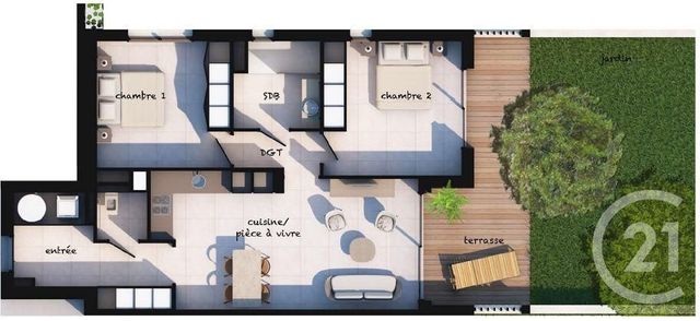 Appartement T3 à vendre - 3 pièces - 73,96 m2 - Lecci - 201 - CORSE
