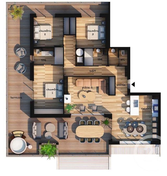 Appartement T4 à vendre - 4 pièces - 105,77 m2 - Lecci - 201 - CORSE