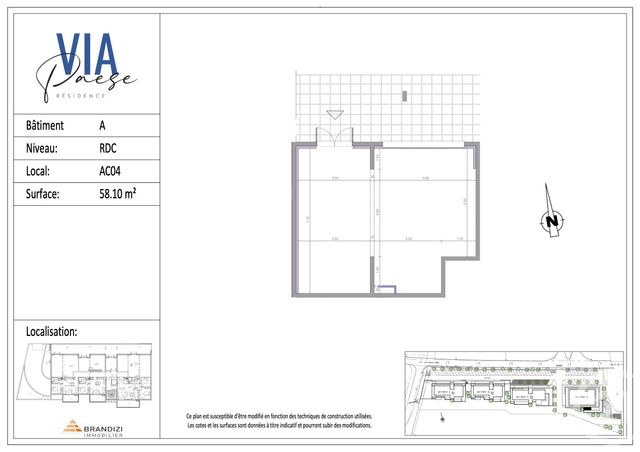 Local commercial à louer - 58.0 m2 - 202 - Haute-Corse