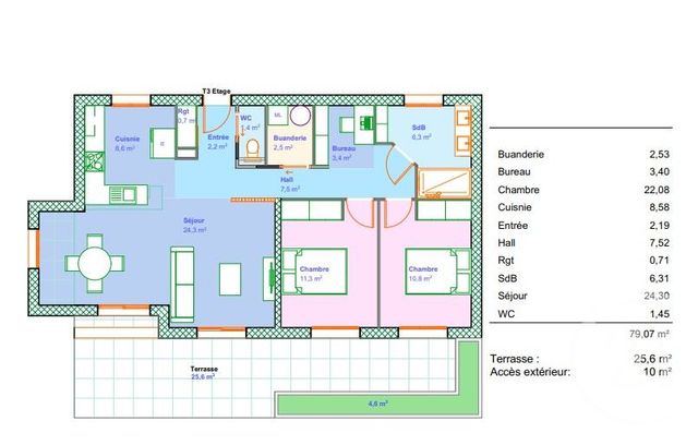 Appartement à vendre - 3 pièces - 79,07 m2 - Penta Di Casinca - 202 - CORSE