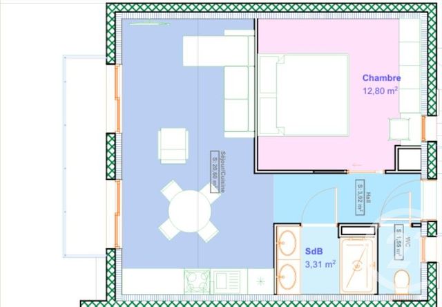 Appartement F2 à vendre - 2 pièces - 42,40 m2 - Lumio - 202 - CORSE