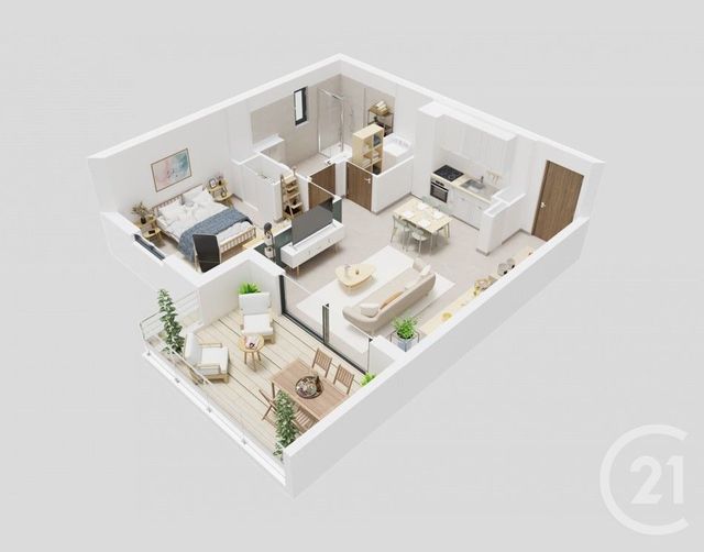 Appartement T2 &agrave; vendre - 2 pi&egrave;ces - 46 m2 - Borgo - 202 - CORSE