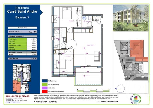 Appartement T3 &agrave; vendre - 3 pi&egrave;ces - 65 m2 - Borgo - 202 - CORSE