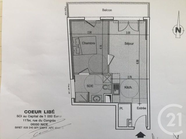 Appartement F2 &agrave; vendre - 2 pi&egrave;ces - 40,69 m2 - Nice - 06 - PROVENCE-ALPES-COTE-D-AZUR