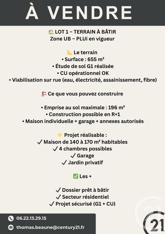 Terrain &agrave; vendre - 655 m2 - Bois Le Roi - 27 - HAUTE-NORMANDIE