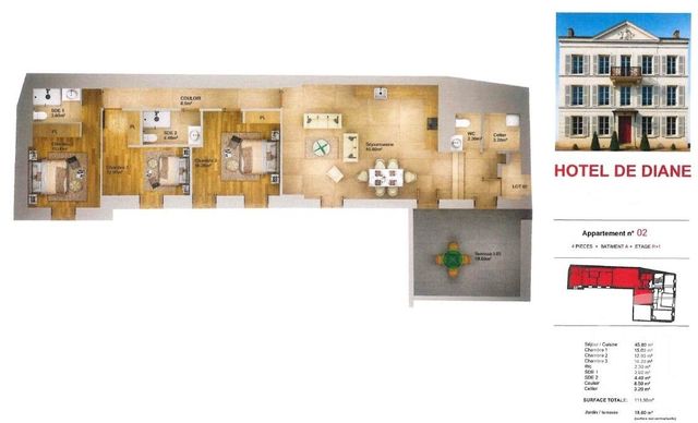 Appartement F4 &agrave; vendre - 4 pi&egrave;ces - 111,90 m2 - Anet - 28 - CENTRE