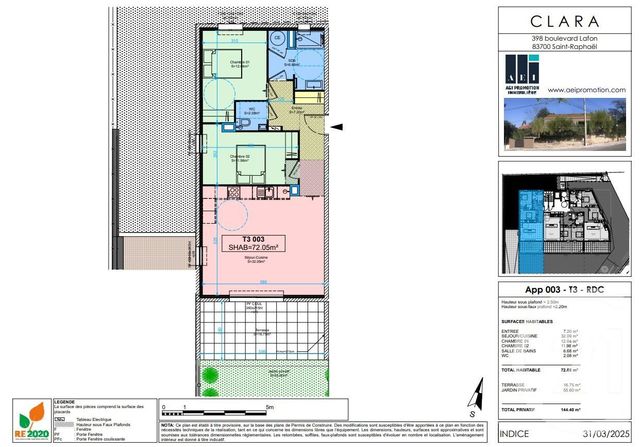 Appartement T3 &agrave; vendre - 3 pi&egrave;ces - 72,05 m2 - St Raphael - 83 - PROVENCE-ALPES-COTE-D-AZUR