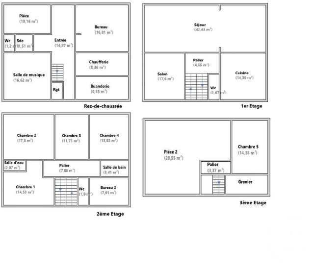 Maison &agrave; louer - 12 pi&egrave;ces - 270 m2 - Rennes - 35 - BRETAGNE