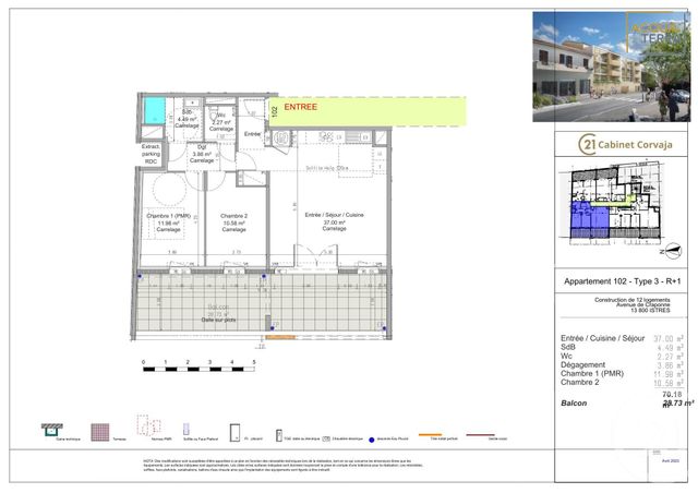Appartement T3 à vendre - 3 pièces - 71,08 m2 - Istres - 13 - PROVENCE-ALPES-COTE-D-AZUR