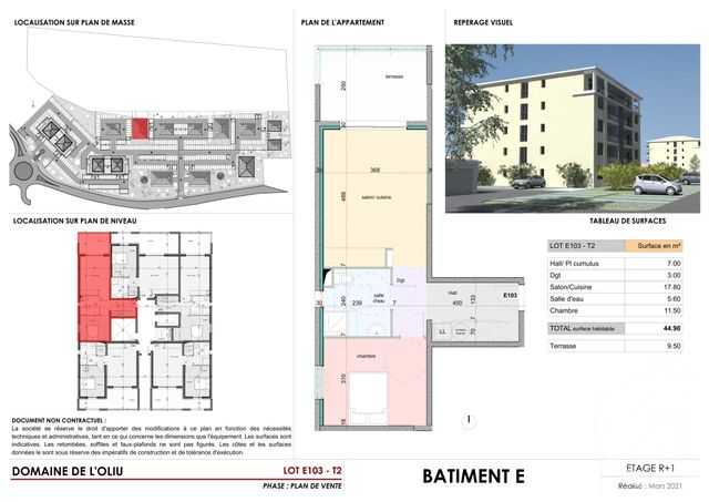 Appartement F2 à vendre - 2 pièces - 44,90 m2 - Lucciana - 202 - CORSE