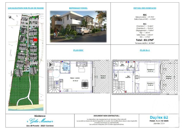 Appartement Duplex &agrave; vendre - 3 pi&egrave;ces - 83,17 m2 - Cervione - 202 - CORSE