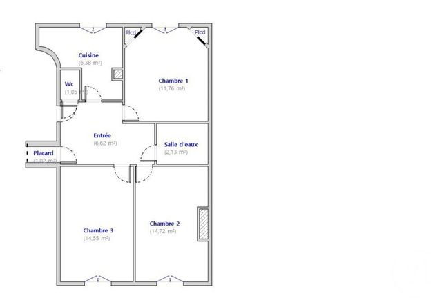 Appartement &agrave; vendre - 3 pi&egrave;ces - 60 m2 - Paris - 75014 - ILE-DE-FRANCE