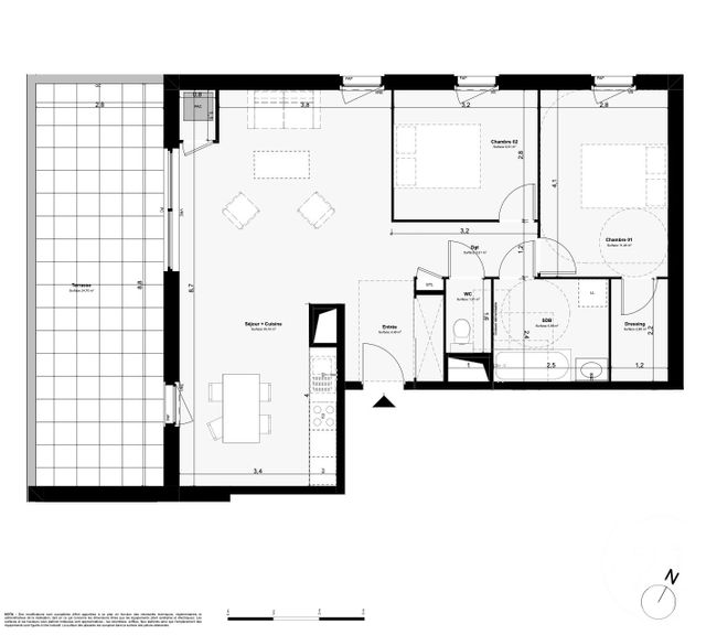 Appartement F3 à vendre - 2 pièces - 42 m2 - Paimpol - 22 - BRETAGNE