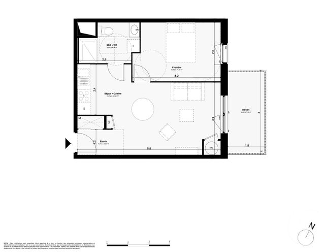 Appartement F3 à vendre - 2 pièces - 42 m2 - Paimpol - 22 - BRETAGNE
