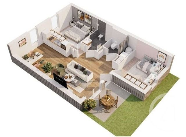 Maison &agrave; louer - 3 pi&egrave;ces - 64 m2 - Plouagat - 22 - BRETAGNE