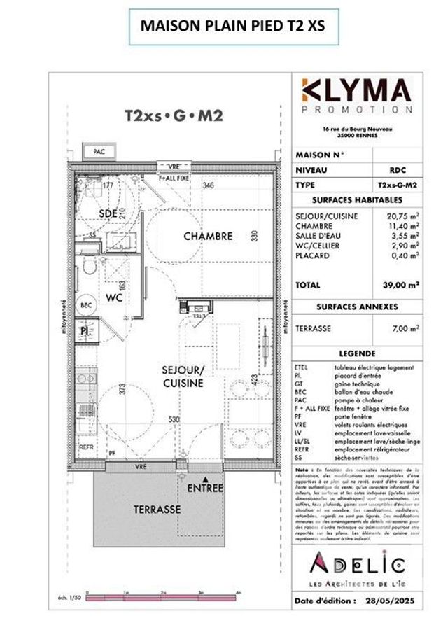 Maison &agrave; louer - 2 pi&egrave;ces - 39 m2 - Plouagat - 22 - BRETAGNE