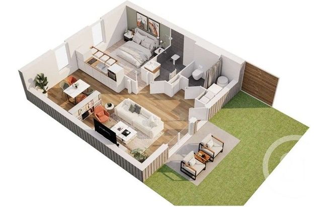 Maison &agrave; louer - 2 pi&egrave;ces - 53 m2 - Plouagat - 22 - BRETAGNE