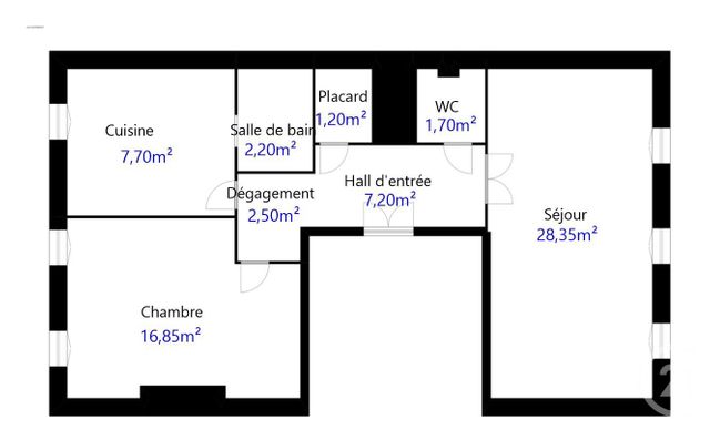Appartement à vendre - 2 pièces - 68 m2 - Marseille - 13006 - PROVENCE-ALPES-COTE-D-AZUR