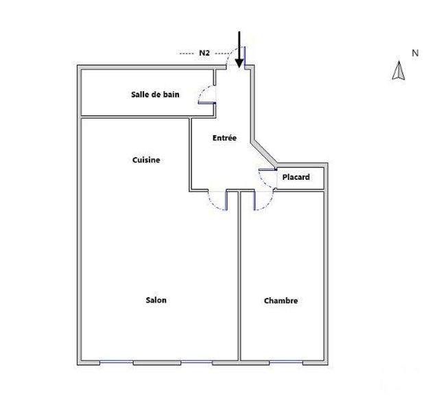 Appartement T2 &agrave; louer - 2 pi&egrave;ces - 42,06 m2 - Marseille - 13002 - PROVENCE-ALPES-COTE-D-AZUR