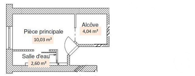 Appartement F1 &agrave; louer - 1 pi&egrave;ce - 16,67 m2 - Lyon - 69008 - RHONE-ALPES