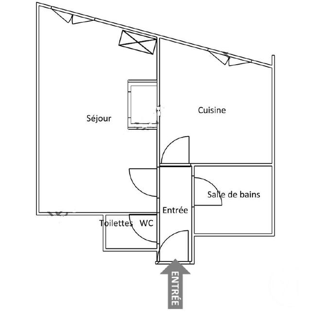 Appartement F1 &agrave; louer - 1 pi&egrave;ce - 36,31 m2 - Villeurbanne - 69 - RHONE-ALPES