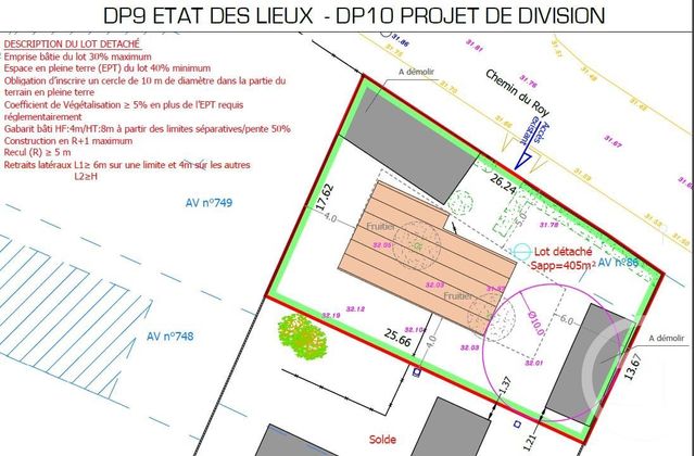 Terrain à vendre - 405 m2 - St Medard En Jalles - 33 - AQUITAINE