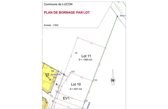 Terrain à vendre - 1484 m2 - Lucon - 85 - PAYS-DE-LOIRE