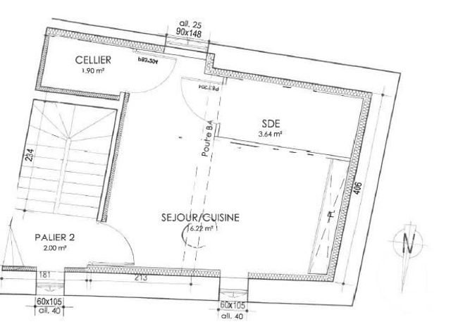 Appartement T1 &agrave; louer - 1 pi&egrave;ce - 21,76 m2 - Lucon - 85 - PAYS-DE-LOIRE