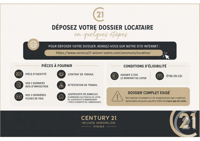 Appartement F2 &agrave; louer - 2 pi&egrave;ces - 45,08 m2 - St Denis - 93 - ILE-DE-FRANCE