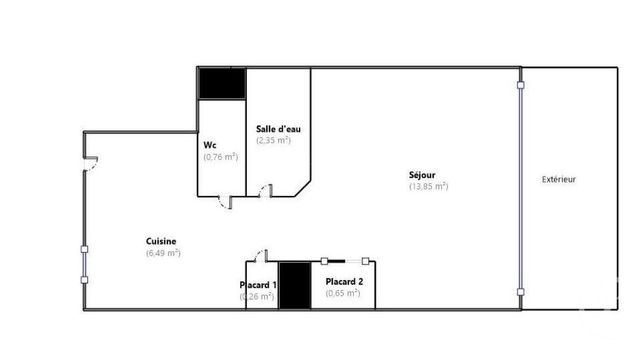 Appartement F1 à vendre - 1 pièce - 24,36 m2 - Villeneuve Loubet - 06 - PROVENCE-ALPES-COTE-D-AZUR