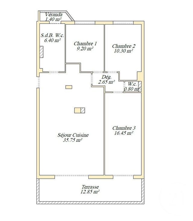 Appartement F4 &agrave; vendre - 4 pi&egrave;ces - 82,95 m2 - Cagnes Sur Mer - 06 - PROVENCE-ALPES-COTE-D-AZUR