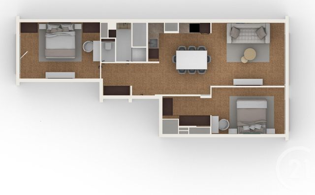 Appartement F3 &agrave; vendre - 3 pi&egrave;ces - 70,69 m2 - St Germain En Laye - 78 - ILE-DE-FRANCE