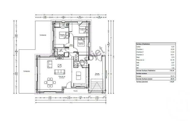 Terrain &agrave; vendre - 1173 m2 - Les Moutiers En Retz - 44 - PAYS-DE-LOIRE