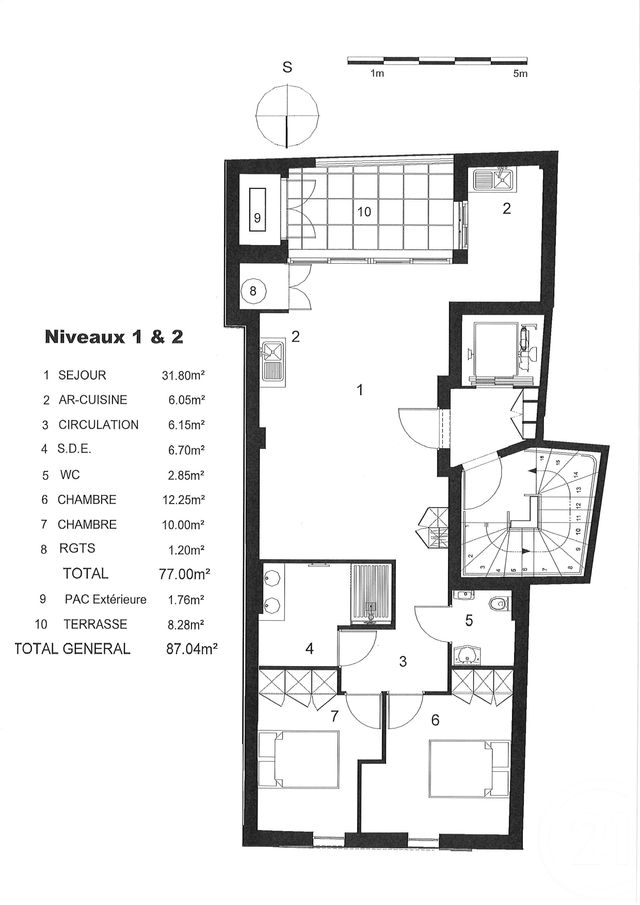 Appartement T3 &agrave; vendre - 4 pi&egrave;ces - 76,05 m2 - Pornic - 44 - PAYS-DE-LOIRE