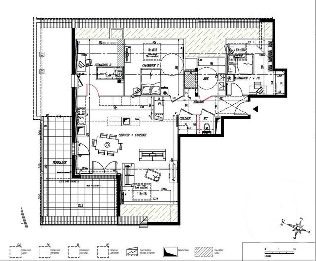 Appartement T4 &agrave; vendre - 4 pi&egrave;ces - 87,71 m2 - Pornic - 44 - PAYS-DE-LOIRE