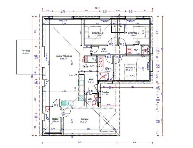 Maison &agrave; vendre - 5 pi&egrave;ces - 109,13 m2 - Baziege - 31 - MIDI-PYRENEES