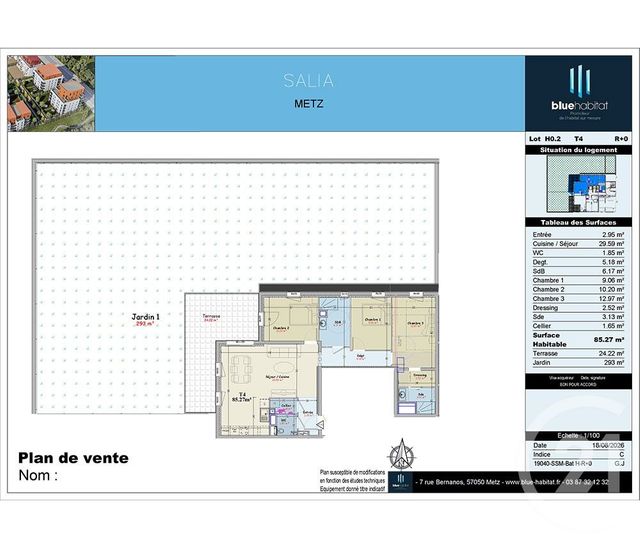 Appartement F4 &agrave; vendre - 4 pi&egrave;ces - 85,27 m2 - Metz - 57 - LORRAINE